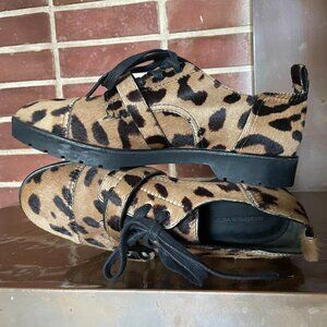 Alexander Wang Leopard Pattern Calf Hide Oxfords/Loafers